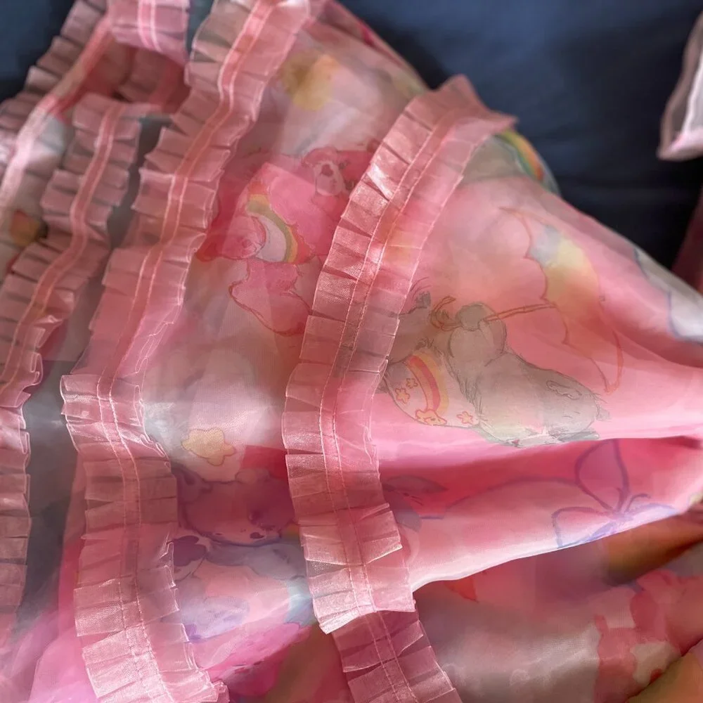 Dolls Kill x Care Bears Organza Printed Mini Dress - Pink - Picture 7 of 9